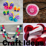 Blue, Red, Yellow, White Felt Circles Color Set (3/4 to 5 inch)