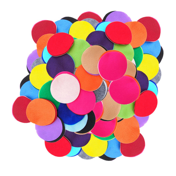 Mixed Color Assortment Felt Circles (3/4 to 5 inch)