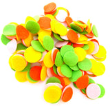 Light Green, Light Pink, Orange, Yellow Felt Circles Color Set (3/4 to 5 inch)