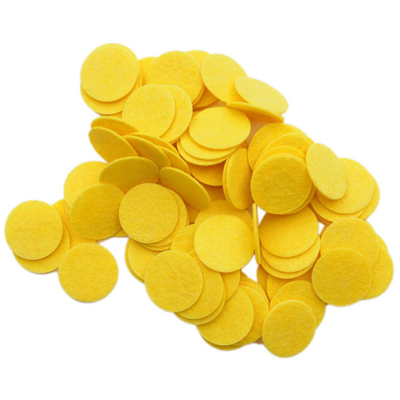 Yellow Stiff Felt Circles (1 to 5 inch)