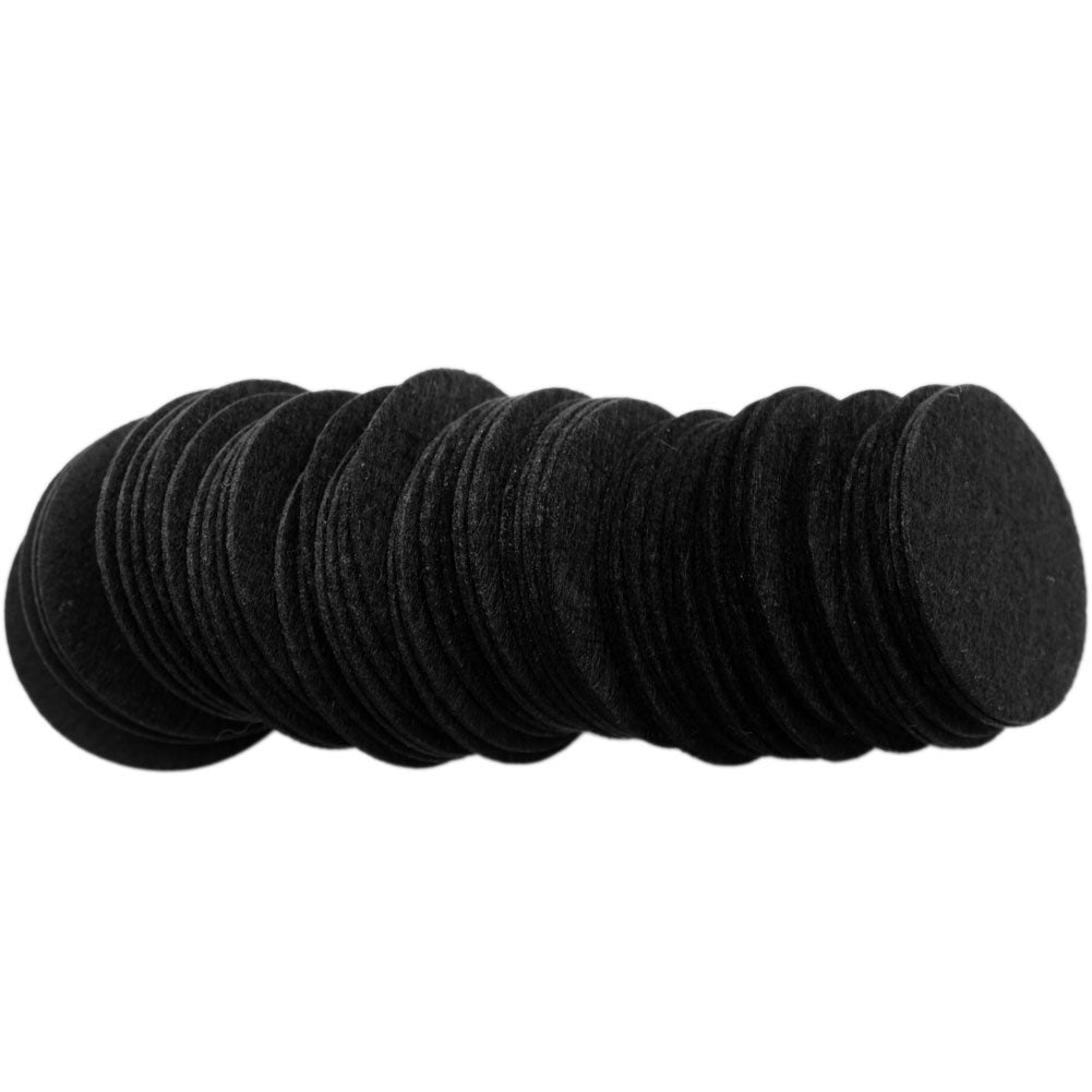Black Stiff Felt Circles (1 to 5 inch) – Playfully Ever After