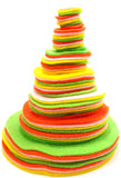 Light Green, Light Pink, Orange, Yellow Felt Circles Color Set (3/4 to 5 inch)