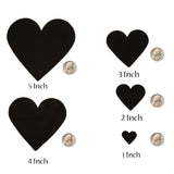 Sea Green Felt Hearts (1 inch to 5 inch)