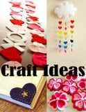 Mac and Cheese Felt Hearts (1 inch to 5 inch)