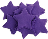Dark Purple CRAFT Soft Felt Stars (1 inch to 5 inch)