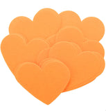 Light Orange STIFF Felt Hearts (1 inch to 5 inch)