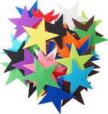 Mix Color Pack STIFFENED Felt Stars (1 inch to 5 inch)