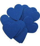 Navy Blue STIFF Felt Hearts (1 inch to 5 inch)
