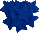 Navy Blue STIFFENED Felt Stars (1 inch to 5 inch)