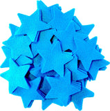Neon Blue CRAFT Soft Felt Stars (1 inch to 5 inch)