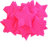 Neon Pink CRAFT Soft Felt Stars (1 inch to 5 inch)