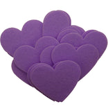 Purple STIFF Felt Hearts (1 inch to 5 inch)