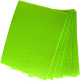 Neon Green STIFF Felt Sheets 9x12 inch