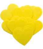 Yellow STIFF Felt Hearts (1 inch to 5 inch)