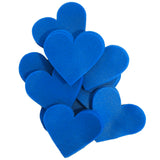 Blue Felt Hearts (1 inch to 5 inch)