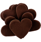 Brown Felt Hearts (1 inch to 5 inch)