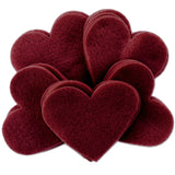 Cardinal Felt Hearts (1 inch to 5 inch)