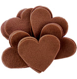 Cocoa Felt Hearts (1 inch to 5 inch)