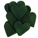 Dark Green Felt Hearts (1 inch to 5 inch)