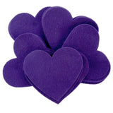 Dark Purple Felt Hearts (1 inch to 5 inch)