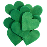 Green Felt Hearts (1 inch to 5 inch)