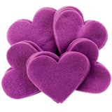 Magenta Felt Hearts (1 inch to 5 inch)