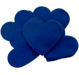 Navy Blue Felt Hearts (1 inch to 5 inch)