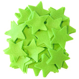 Neon Green STIFFENED Felt Stars (1 inch to 5 inch)