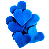 Neon Blue Felt Hearts (1 inch to 5 inch)