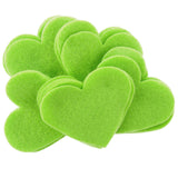 Neon Green Felt Hearts (1 inch to 5 inch)