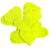 Neon Yellow Felt Hearts (1 inch to 5 inch)