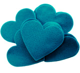 Ocean Blue Felt Hearts (1 inch to 5 inch)
