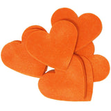 Orange Felt Hearts (1 inch to 5 inch)