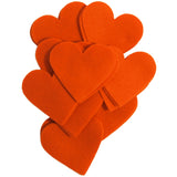 Pumpkin Orange Felt Hearts (1 inch to 5 inch)