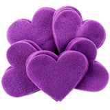 Purple Felt Hearts (1 inch to 5 inch)