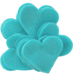 Turquoise Felt Hearts (1 inch to 5 inch)