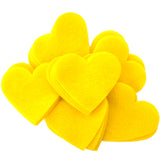 Yellow Felt Hearts (1 inch to 5 inch)