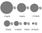 Slate Gray Felt Circles (3/4 to 5 inch)