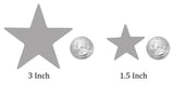 Green Felt Star Stickers (1.5 to 3 Inch)