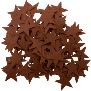 Brown Felt Star Stickers (1.5 to 3 Inch)