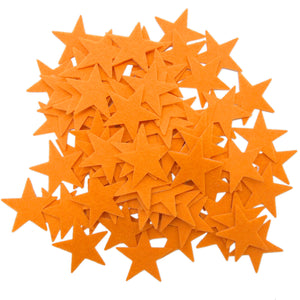 Stiff Orange Felt Stars (1.5 to 3inch)