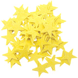 Stiff Yellow Felt Stars (1.5 to 3inch)