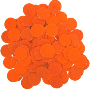 Orange Felt Circle Stickers (1 inch)