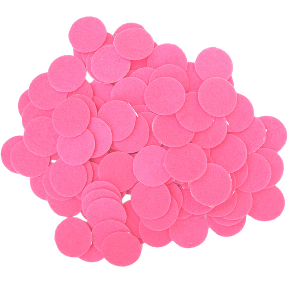 Pink Felt Circle Stickers (1 inch)
