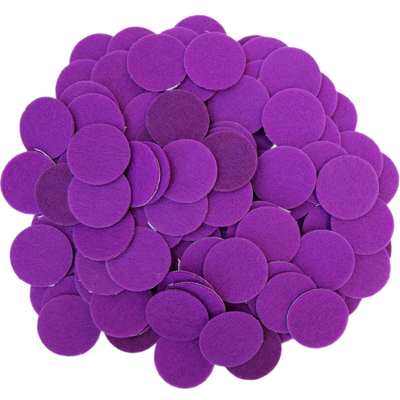 Purple Felt Circle Stickers (1 inch)