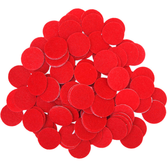 Red Felt Circle Stickers (1 to 4 inch)