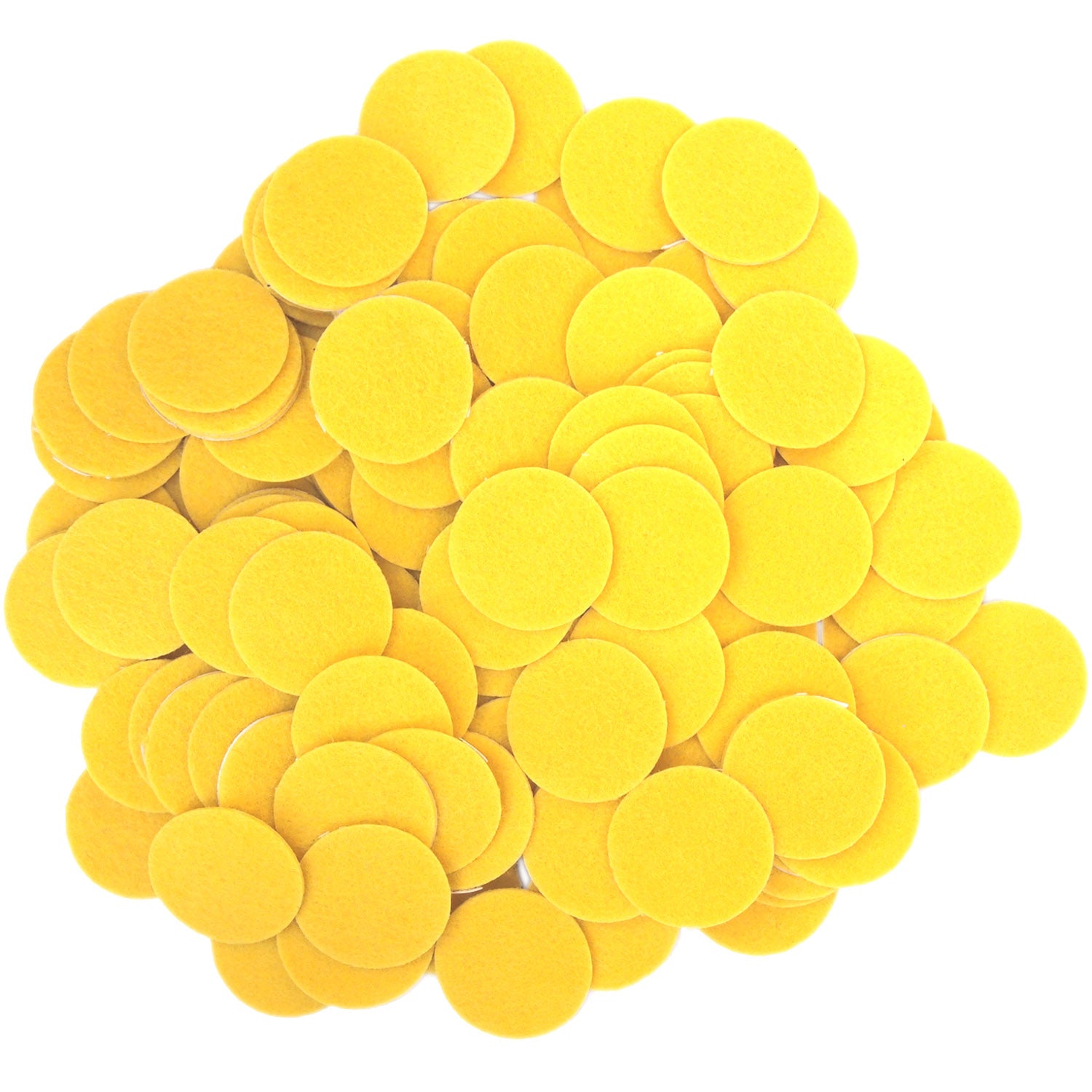Yellow Felt Circle Stickers (1 to 4 inch) – Playfully Ever After