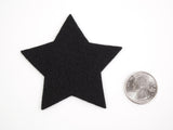 Craft Felt Black 3 Inch Stars - 45pc