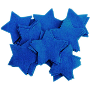 Craft Felt Blue 3 Inch Stars - 45pc