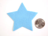 Craft Felt Light Blue 3 Inch Stars - 45pc